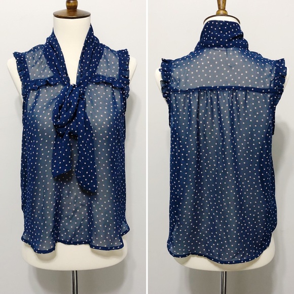 Lush Tops - Lush Tie-Neck Floral Print Blouse 1-0220